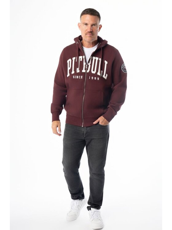 PITBULL PITBULL Bluza NORTON Bordowy Regular Fit