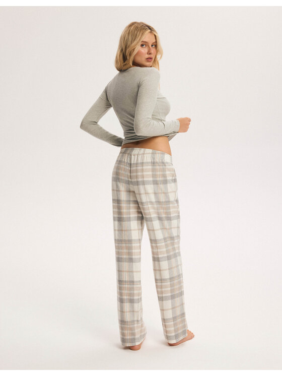 Esotiq Esotiq Spodnie materiałowe 45851 Beżowy Regular Fit