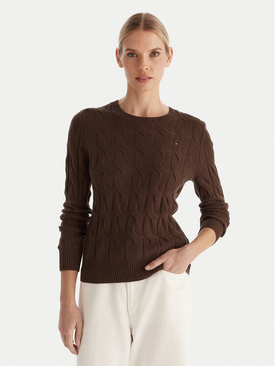 Tommy Hilfiger Tommy Hilfiger Пуловер WW0WW43586 Кафяв Regular Fit