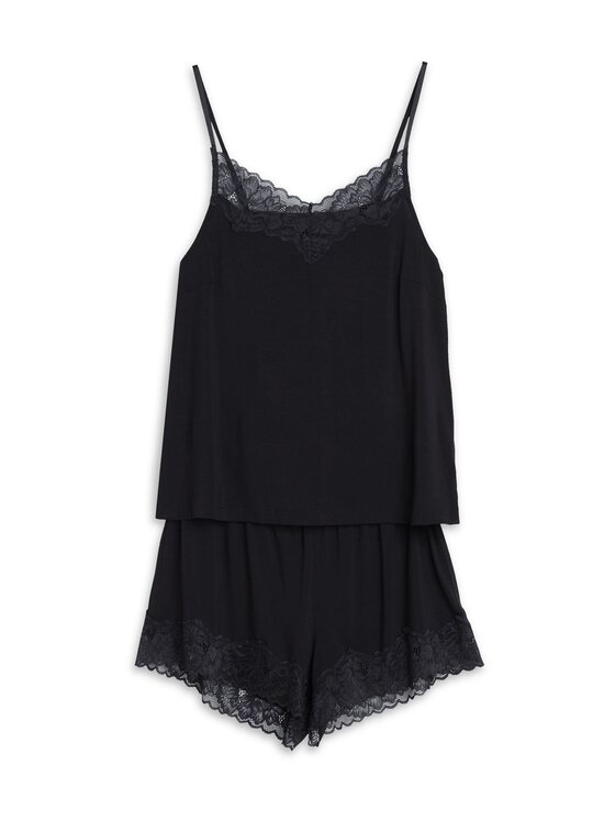 Esotiq Esotiq Piżama 43240 Czarny Regular Fit