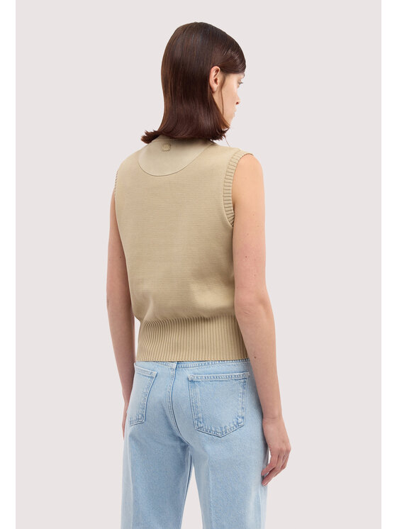 Trussardi Trussardi Sweter M7986001218N002 Kremowy Regular Fit