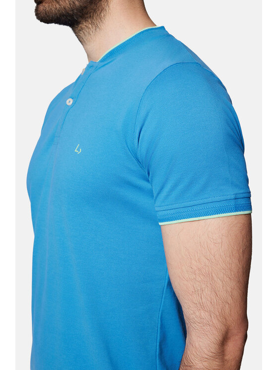Lancerto Lancerto Polo Robbie PO073124000014 Niebieski Regular Fit