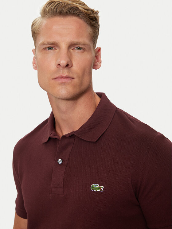 Lacoste Lacoste Тениска с яка и копчета PH4012 Бордо Slim Fit