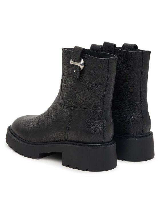 Calvin Klein Calvin Klein Botki Chunky Ankle Boot Lth Hdw HW0HW03202 Czarny
