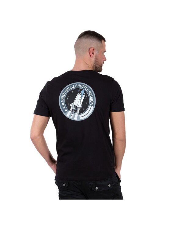 Alpha Industries Alpha Industries T-Shirt SPACE SHUTTLE T 03 Czarny Classic Fit