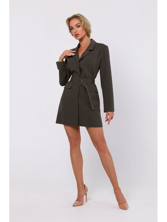 Made of Emotion Made of Emotion Každodenné šaty M749 Zelená Modern Fit
