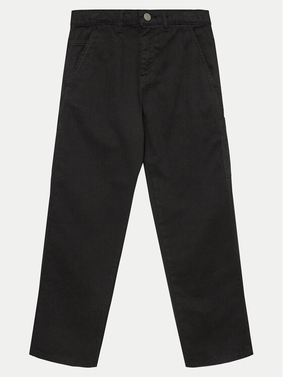 Guess Pantaloni din material L4YB02 WE1L0 Negru Relaxed Fit