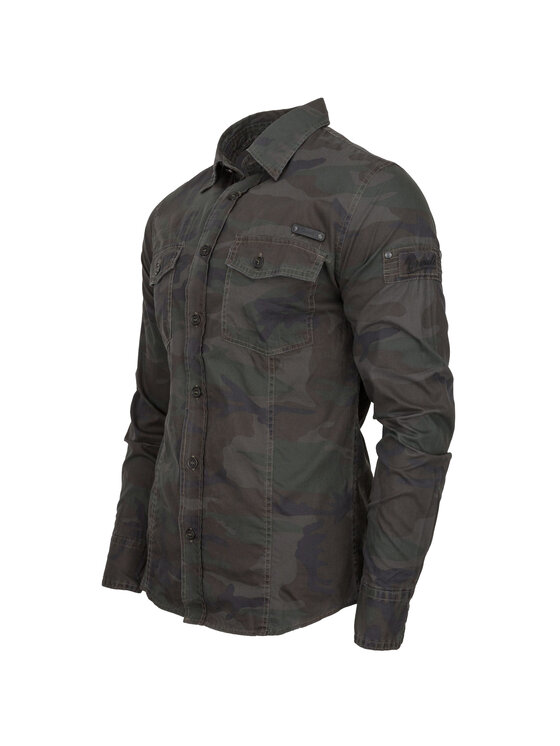 Brandit Brandit Koszula 4005.10.L Brązowy Regular Fit