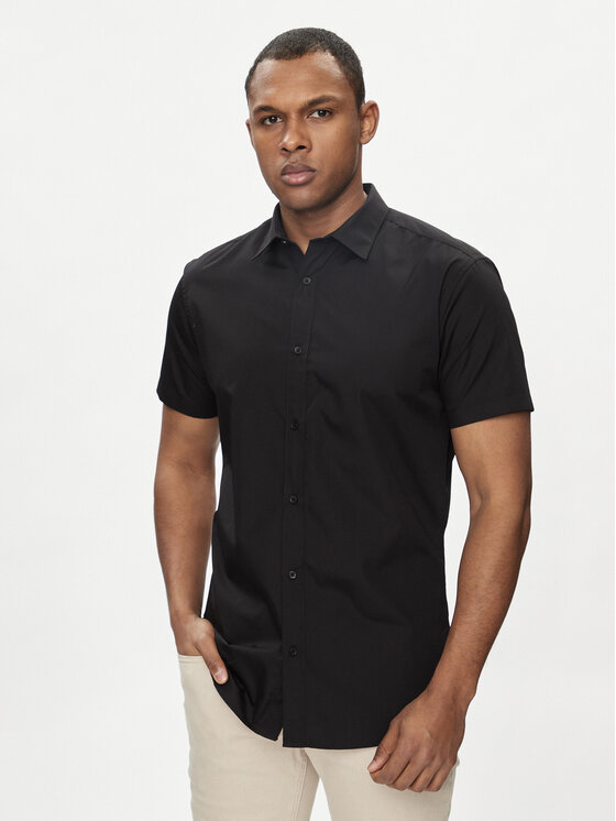 Jack&Jones Jack&Jones Cămașă Joe 12195062 Negru Slim Fit