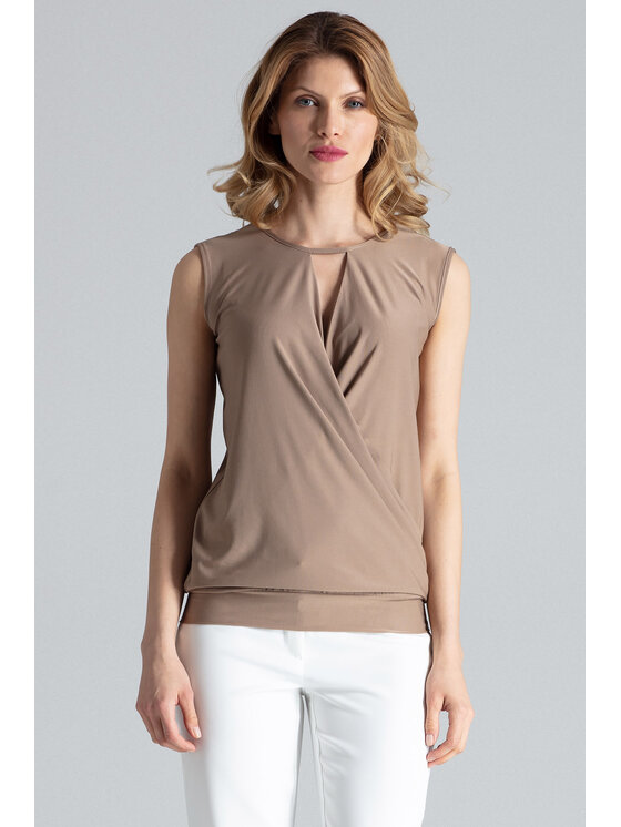 FIGL FIGL Blúzka M337 Béžová Regular Fit