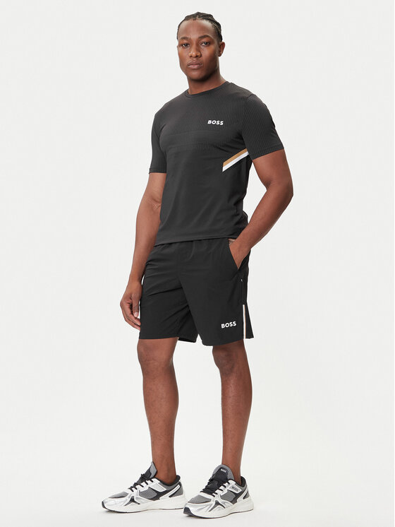 BOSS BOSS Sporta šorti S_T-Match 50541370 Melns Regular Fit