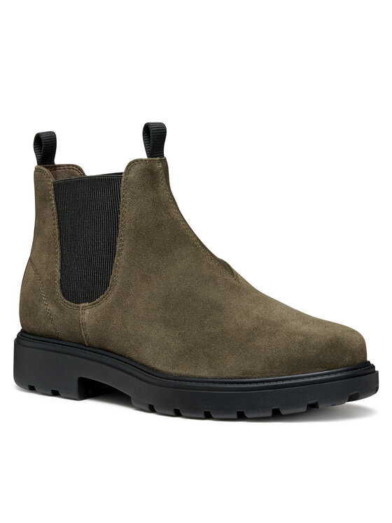 Geox Geox Kotníková obuv s elastickým prvkem U Spherica Ec7 U46FRA 00022 C3009 Khaki