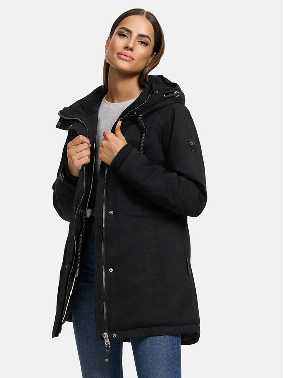 Navahoo Navahoo Kurtka zimowa Winterfunke Czarny Regular Fit