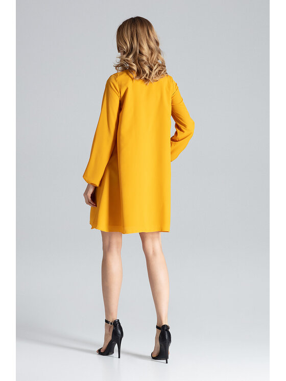 FIGL FIGL Sukienka M566 Żółty Regular Fit