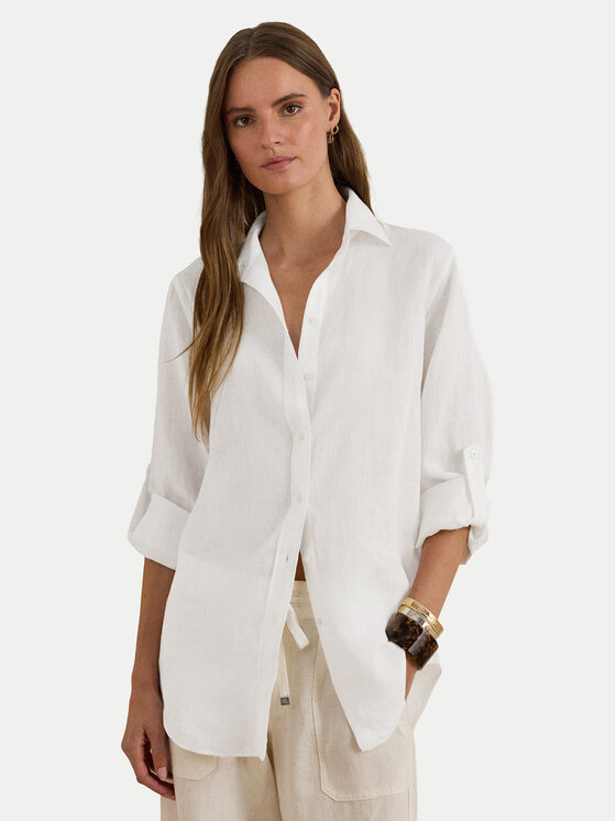 LAUREN RALPH LAUREN Cămașă 200782777001 Alb Relaxed Fit