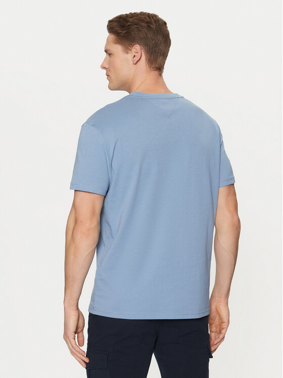Tommy Jeans Tommy Jeans Tricou Signature DM0DM21109 Albastru Regular Fit