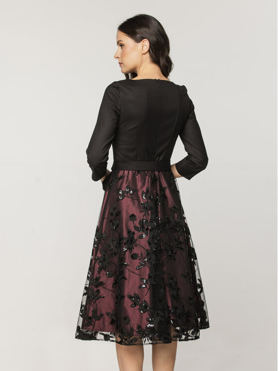 Willsoor Willsoor Sukienka wieczorowa 67922 Czarny A-Line Fit