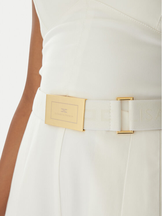 Elisabetta Franchi Elisabetta Franchi Salopetă TU05152E2 100 Écru Regular Fit