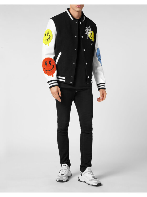 PHILIPP PLEIN PHILIPP PLEIN Giacca di pelle 1563 Nero Regular Fit