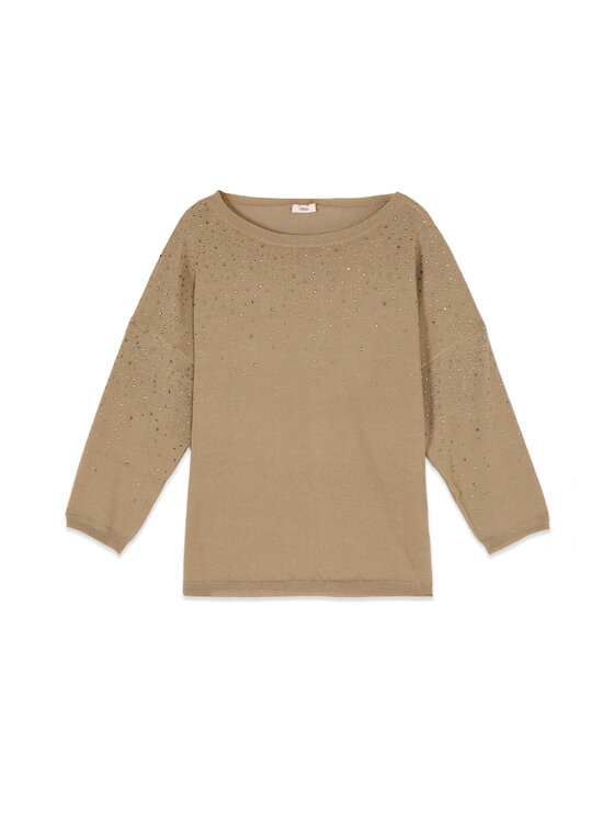 Oltre Oltre Sweter M112E002112N015 Zielony Regular Fit
