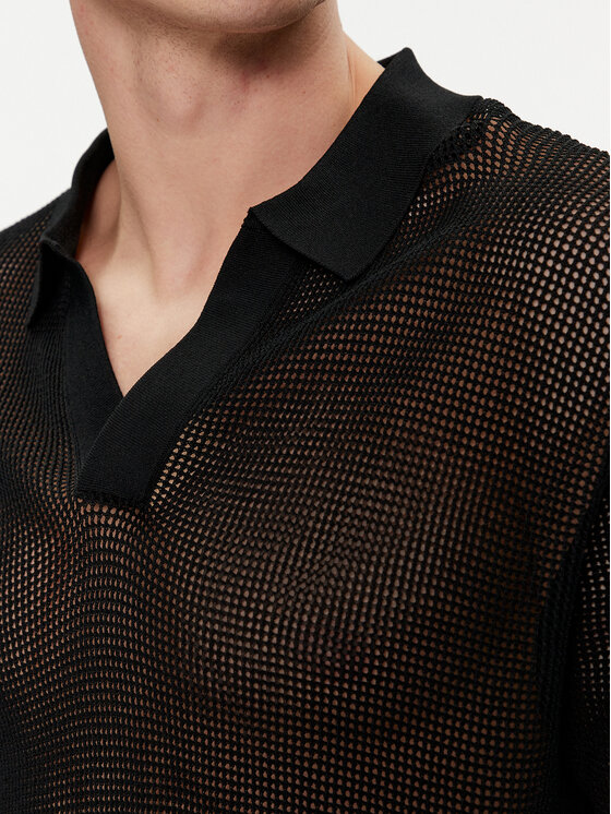 Calvin Klein Swimwear Calvin Klein Swimwear Poloshirt KM0KM00963 Schwarz Regular Fit