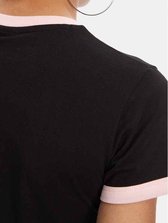 Juicy Couture Juicy Couture T-Shirt Collegiate Ringer JCWCT125320 Schwarz Slim Fit