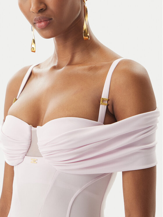 Elisabetta Franchi Elisabetta Franchi Estélyi ruha AB-R08-51E2-V800 Rózsaszín Regular Fit