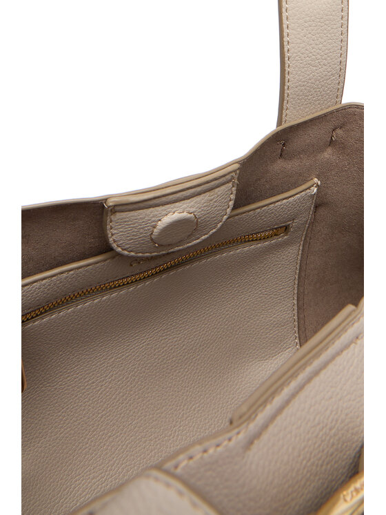 Calvin Klein Calvin Klein Kabelka Buckle Mini Tote With Strap LV04F3295G Béžová
