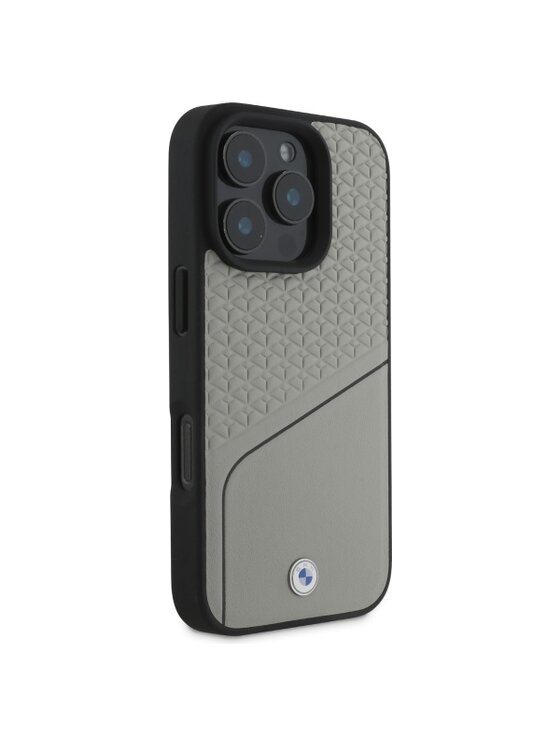 BMW Motorsport BMW Motorsport Etui na telefon Sign Leather Textured and Line Szary
