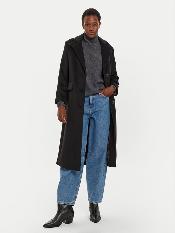 United Colors Of Benetton United Colors Of Benetton Vilnonis paltas 28HFDN069 Juoda Regular Fit