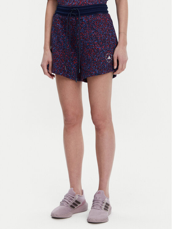 adidas by Stella McCartney adidas by Stella McCartney Pantaloni scurți sport Printed JG3608 Bleumarin Loose Fit
