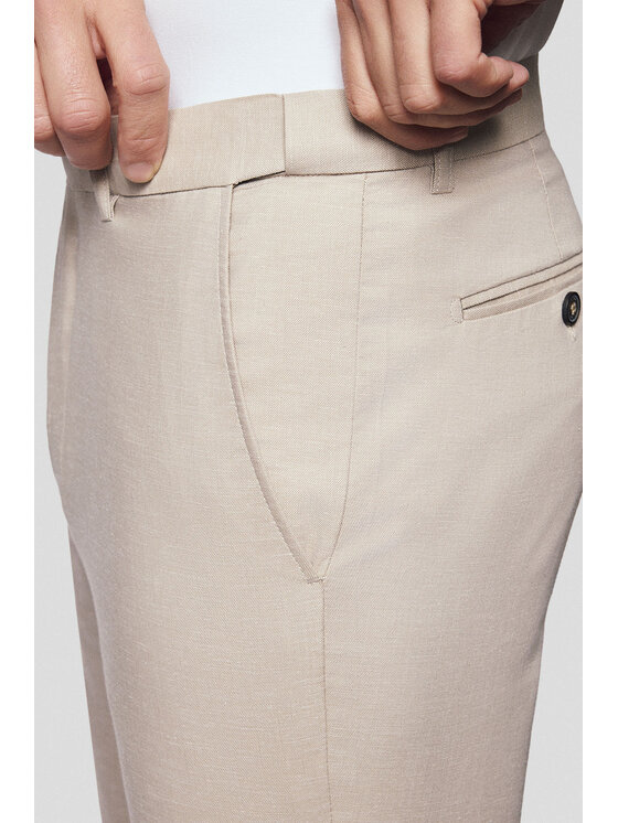 Lancerto Lancerto Spodnie materiałowe Tommaso SP131125000001 Beżowy Slim Fit