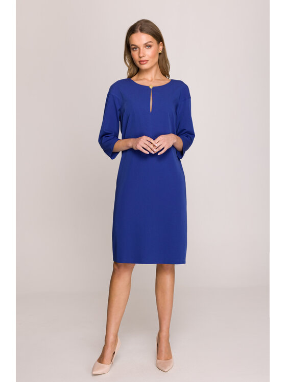 Stylove Stylove Večerní šaty S394 Modrá Premium Fit