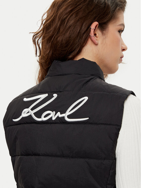 KARL LAGERFELD KARL LAGERFELD Bodywarmer 246W1512 Schwarz Slim Fit