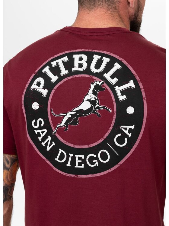 PITBULL PITBULL T-Shirt AUTOMATIC Bordowy Regular Fit
