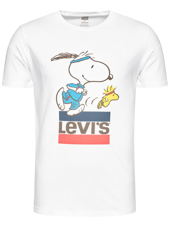 Levi's® Levi's® T-Shirt PEANUTS® 16143-0080 Λευκό Relaxed Fit