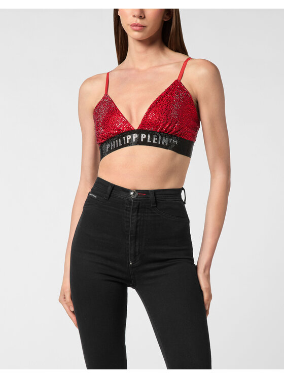 PHILIPP PLEIN PHILIPP PLEIN Biustonosz sportowy 26539 Bordowy