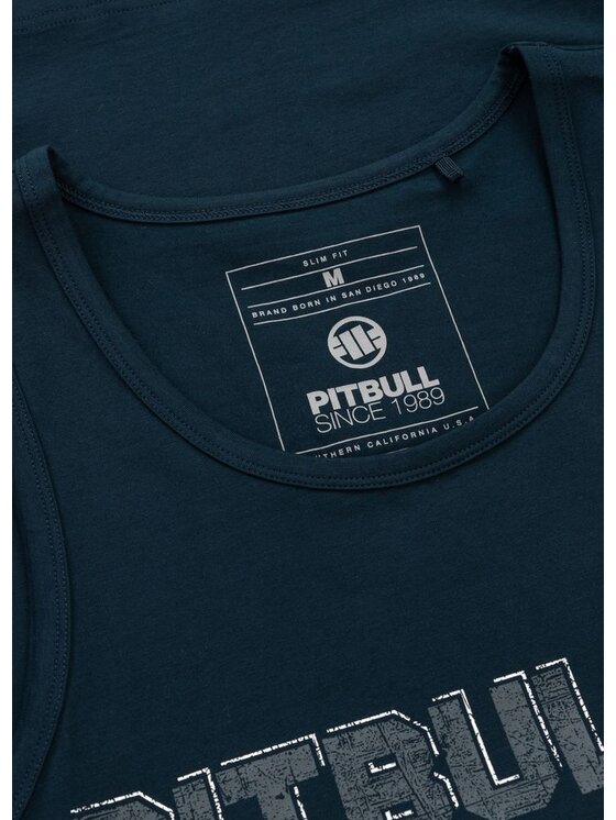 PITBULL PITBULL Tank top Tank Top Slim Fit Dog 89 3XL Niebieski Regular Fit