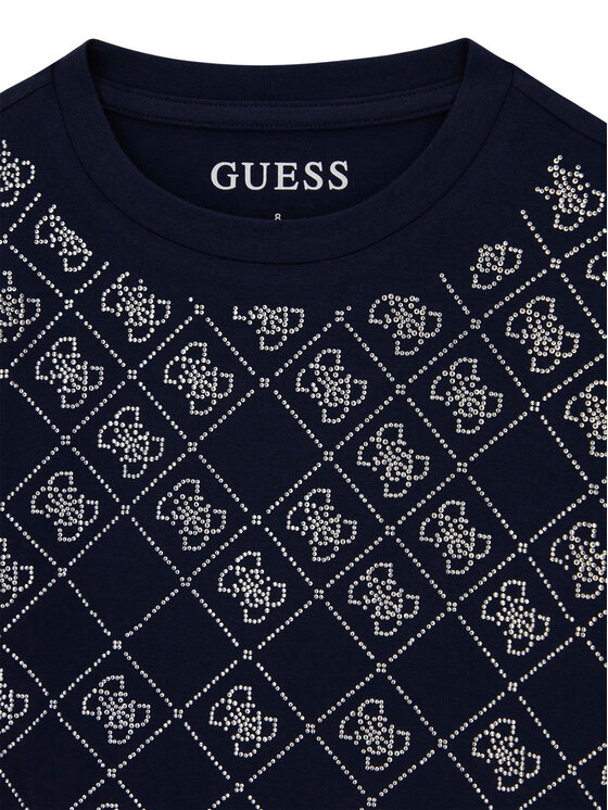 Guess Guess Tričko J6GI05 K6YW4 Tmavomodrá Boxy Fit