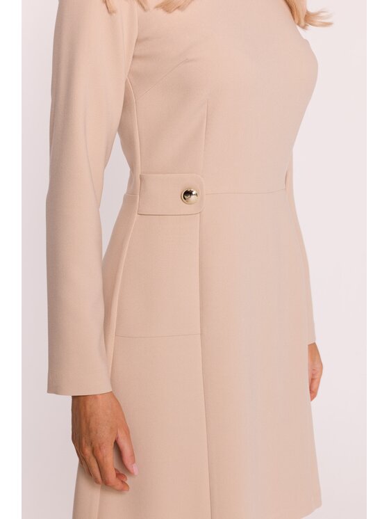 Stylove Stylove Sukienka wieczorowa S419 Beżowy A-Line Fit