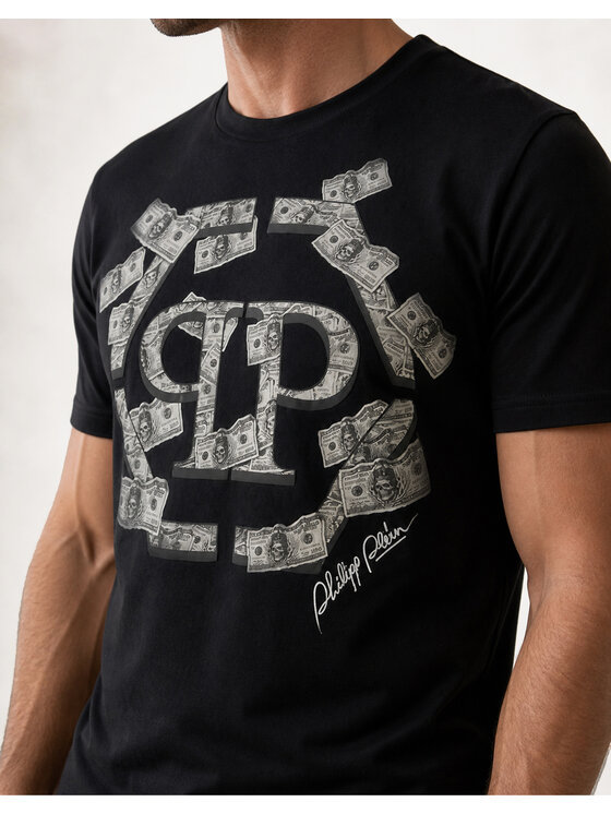 PHILIPP PLEIN PHILIPP PLEIN Tričko 31090 Čierna Regular Fit