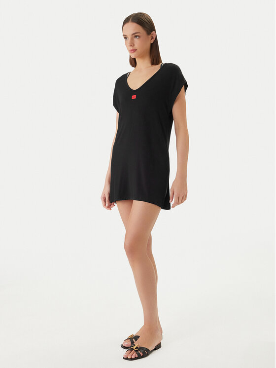 HUGO HUGO Haljina za plažu Signature B. 50555745 Crna Relaxed Fit