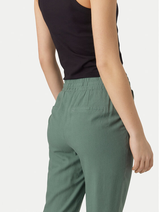 Vero Moda Vero Moda Riidest püksid Jesmilo 10279691 Roheline Regular Fit