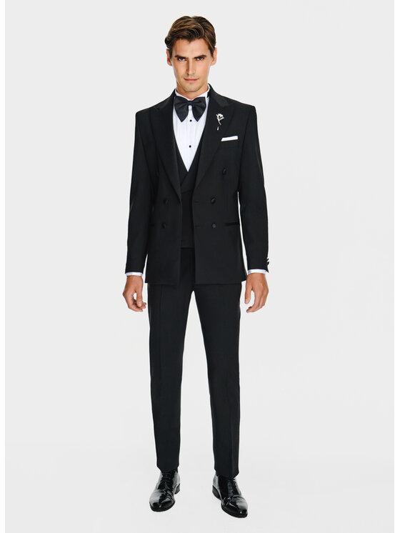 Pako Lorente Pako Lorente Marynarka P26SP-3S-001 Czarny Slim Fit