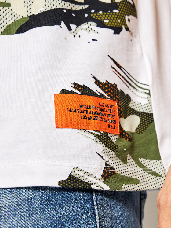 Guess Guess T-Shirt Camouflage M1RI59 K8FQ0 Λευκό Regular Fit