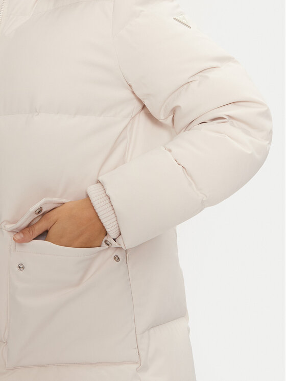 Guess Guess Kurtka puchowa Beliksa W4BL0B WGJR2 Beżowy Regular Fit