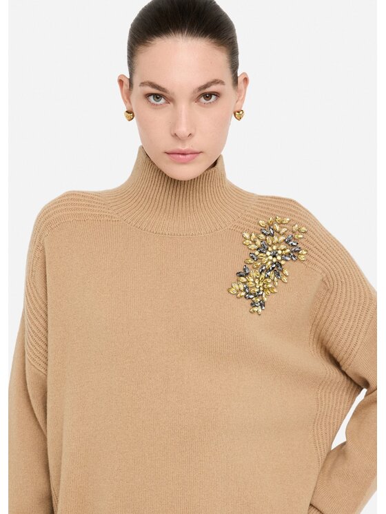 Liu Jo Liu Jo Maglione MF5059MS009L9007 Beige Regular Fit