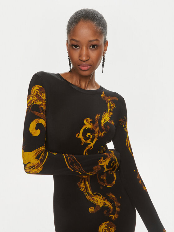 Versace Jeans Couture Versace Jeans Couture Rochie de zi 76HAO9P8 Negru Slim Fit
