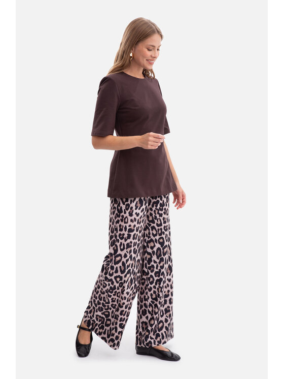 BeWear BeWear Bluzka b305 Brązowy Baggy Fit