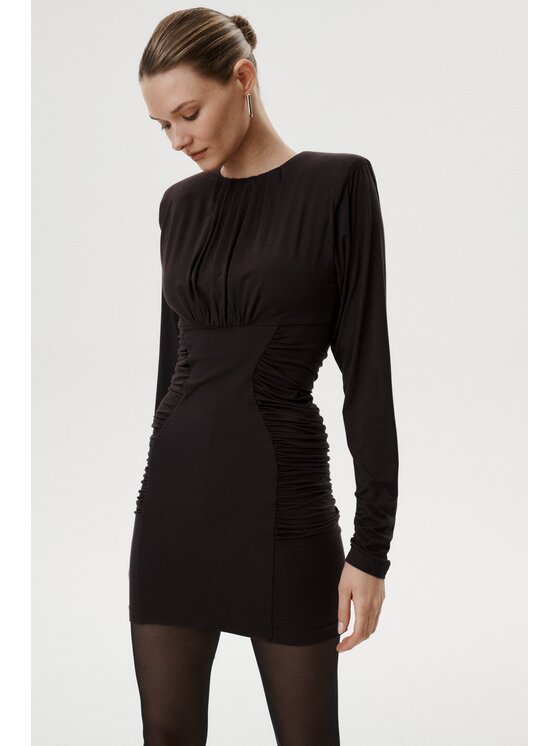 MARI PRETI MARI PRETI Abito da cocktail Voleta Marrone Slim Fit
